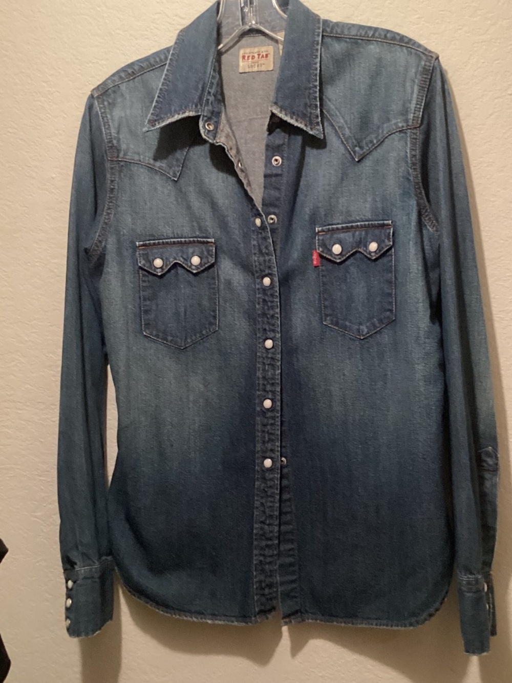 Levi’s Red Tag Denim snap down shirt.